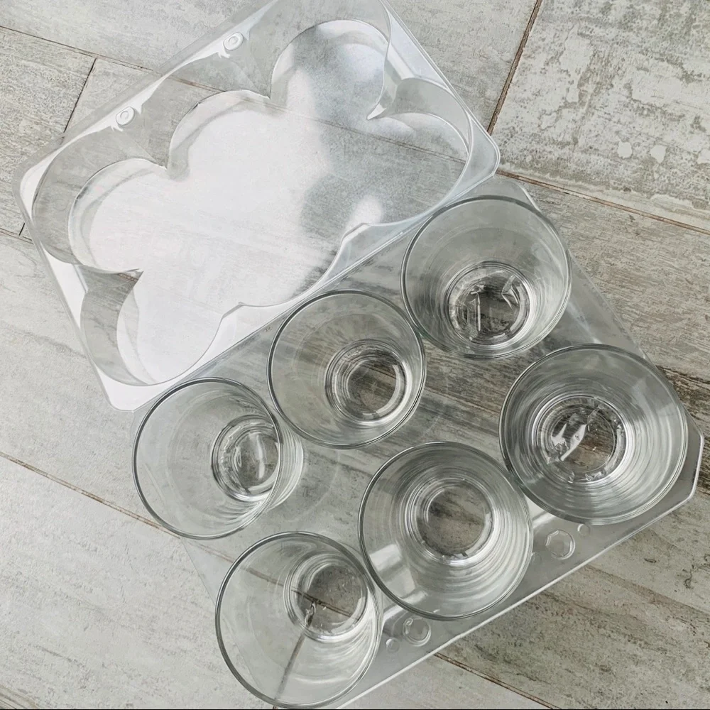 Set of 6 Glassware Shot Glass or Ice Cream or Candle Makers